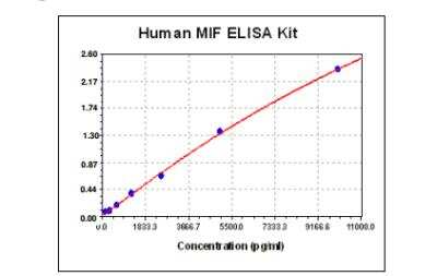 ELISA: MIF ELISA Kit [Biotin] [KA0558] - This standard curve was generated for demonstration purpose only. A standard curve must be run with each assay.